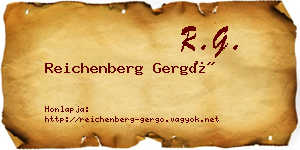 Reichenberg Gergő névjegykártya