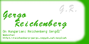 gergo reichenberg business card